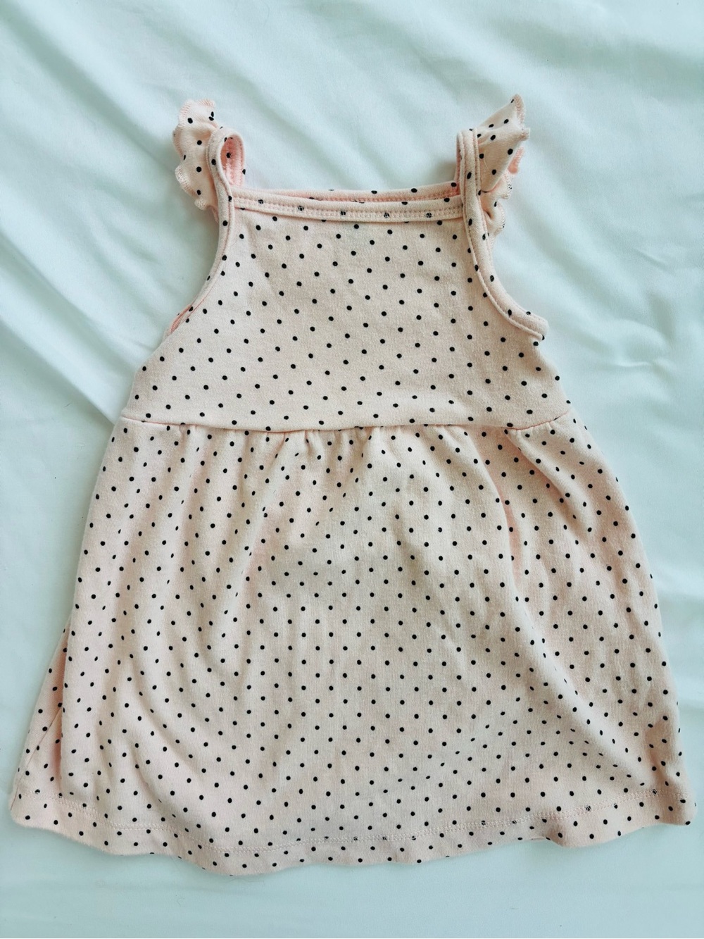 Hudson Baby Pink Polka Dot Ruffle Strap Dress